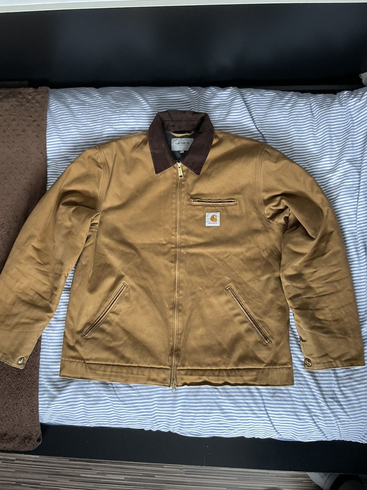 image of Carhartt Detroit Jacket in Brown, Men's (Size Large)