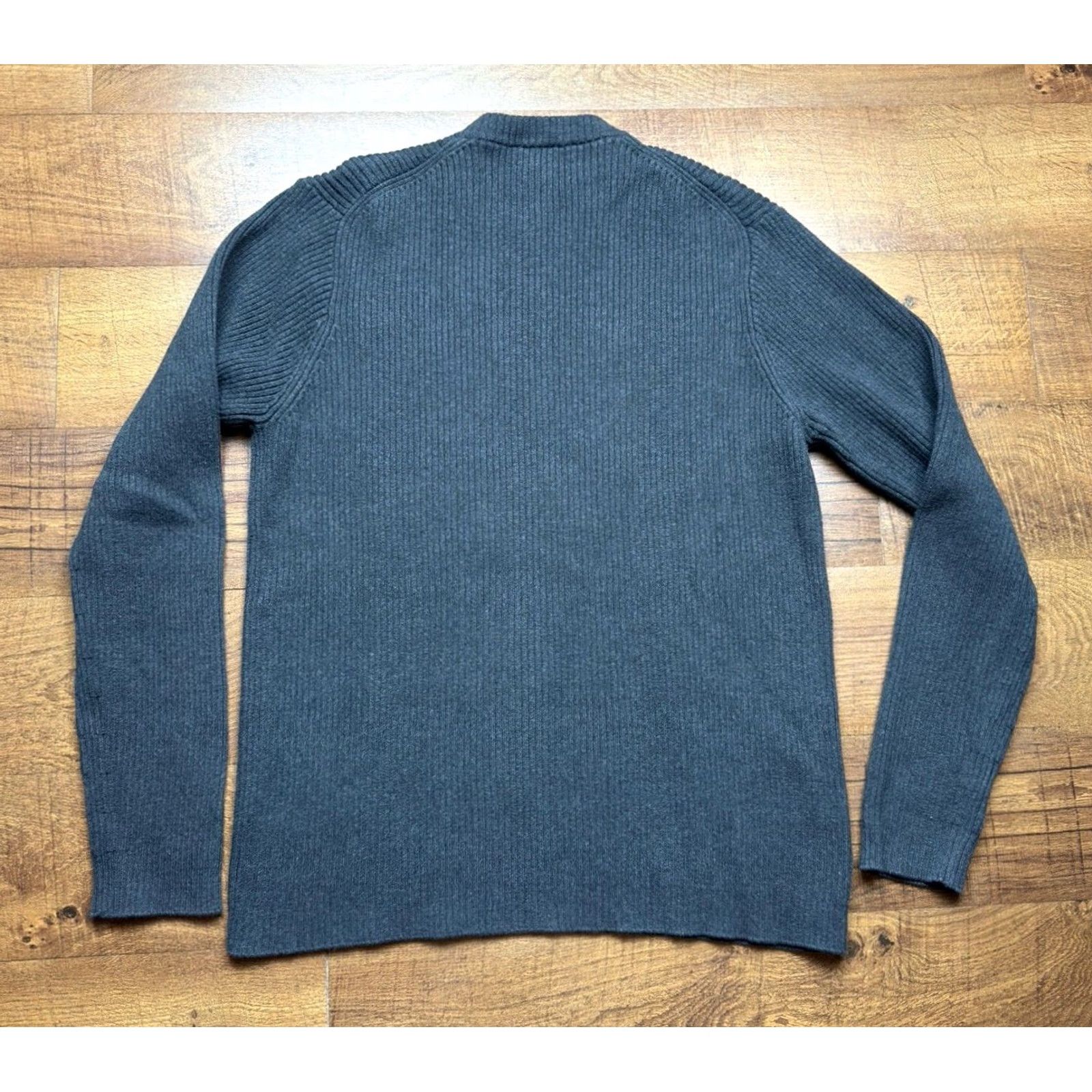 J.Crew VINTAGE J.CREW Ribbed Sweater Men XL Tall Fisherman Gray Cotton Knit Crew Neck Pullover Shirts Womens Mens Boys Girls Size US XL / EU 56 / 4 - 3 Thumbnail