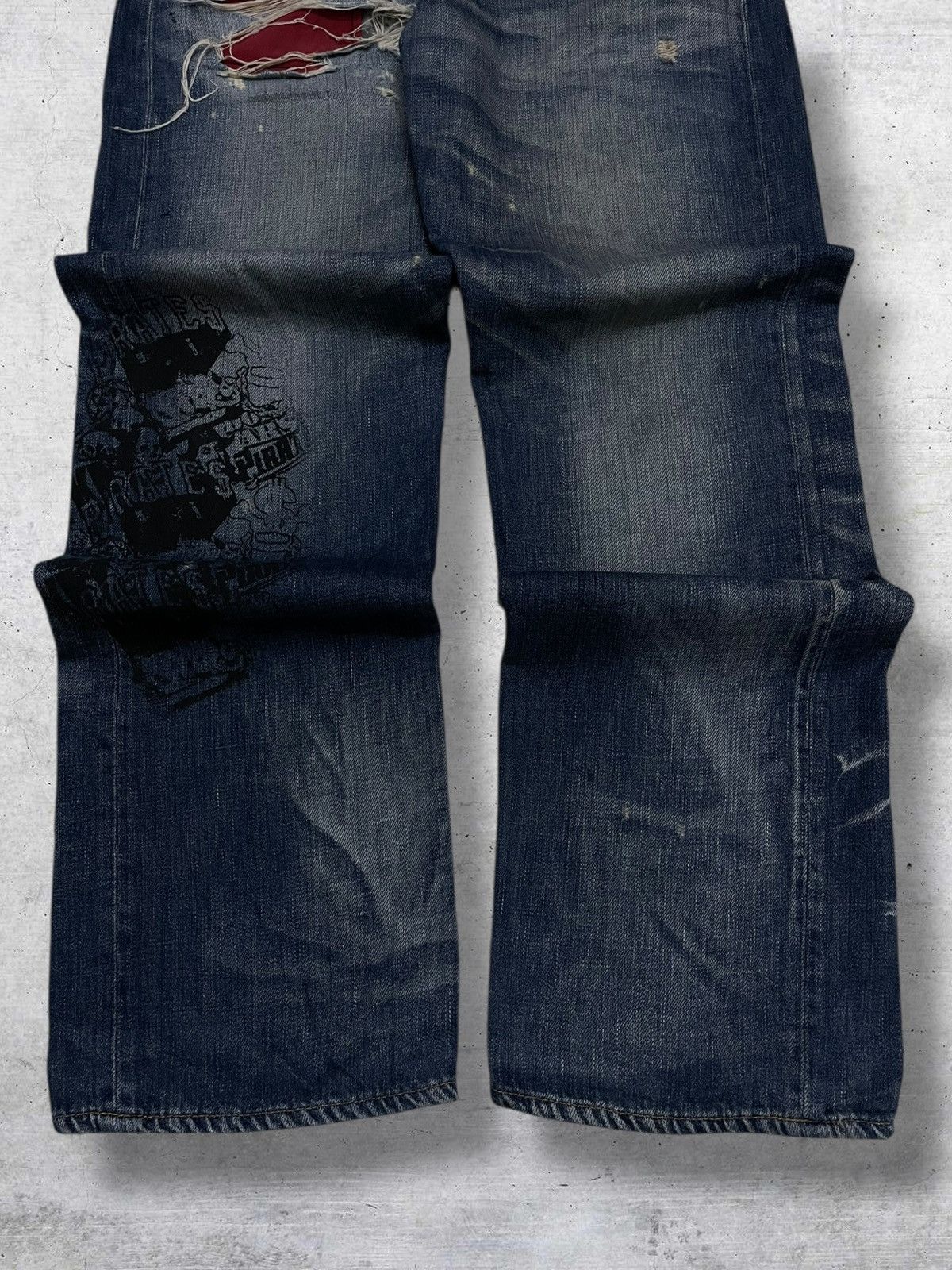 Swagger VINTAGE SWAGGER RARE 90S JAPAN DESIGNER ANARCHY RIPPED DENIM Size US 35 - 3 Thumbnail