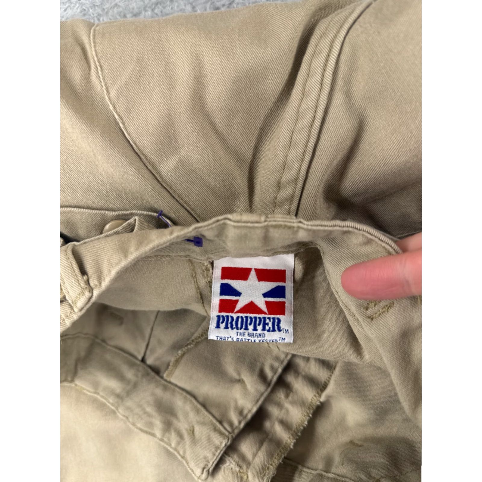 Vintage Propper Pants Adult XS Beige Cargo Trouser Combat Cotton Adjustable Size US 27 - 7 Thumbnail