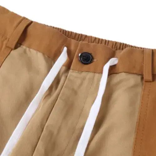 Japanese Brand 21SS Tokyo Union Khaki Patchwork Shorts Size US 31 - 4 Thumbnail