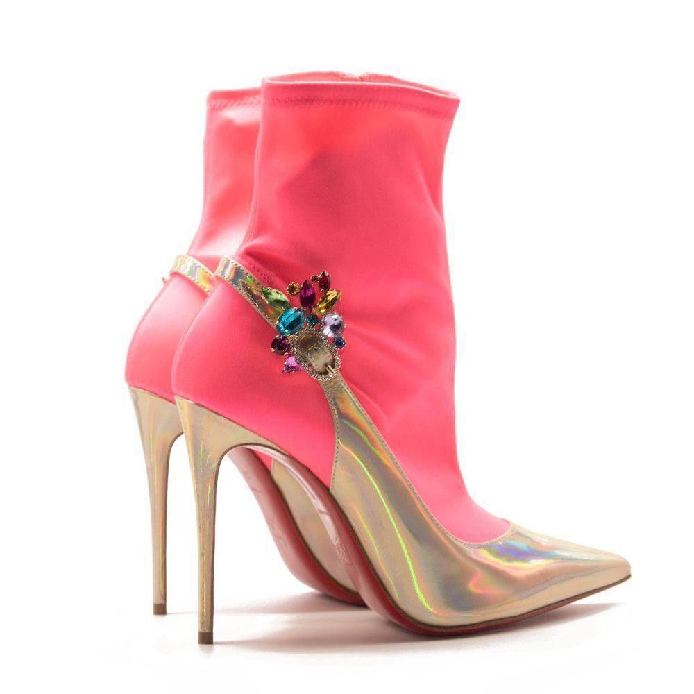 Christian Louboutin Christian Louboutin Jessie Joli Crystal Bootie EU38.5 Size US 8 / IT 38 - 5 Thumbnail