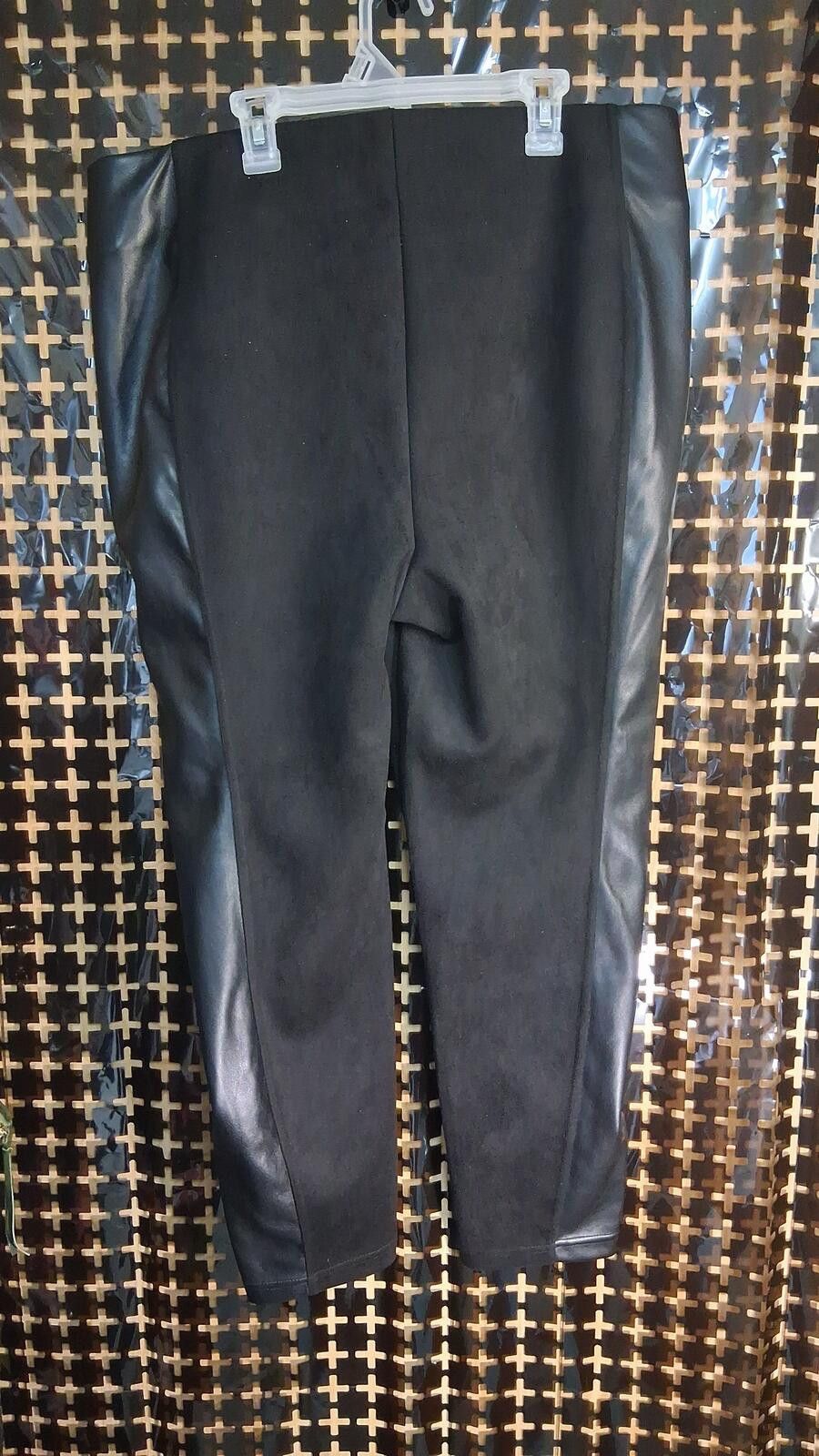 Other Marc New York Andrew Marc Faux Leather Panel Leggings Size ONE SIZE - 4 Thumbnail