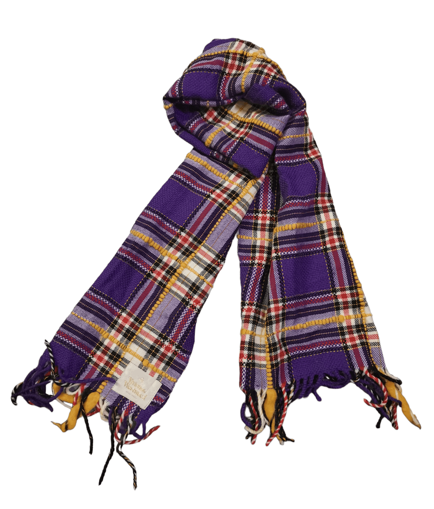 Designer × Vintage × Vivienne Westwood 💎Vtg Vivienne Westwood Wool Scarf / Muffler Gold Label Size ONE SIZE - 1 Thumbnail