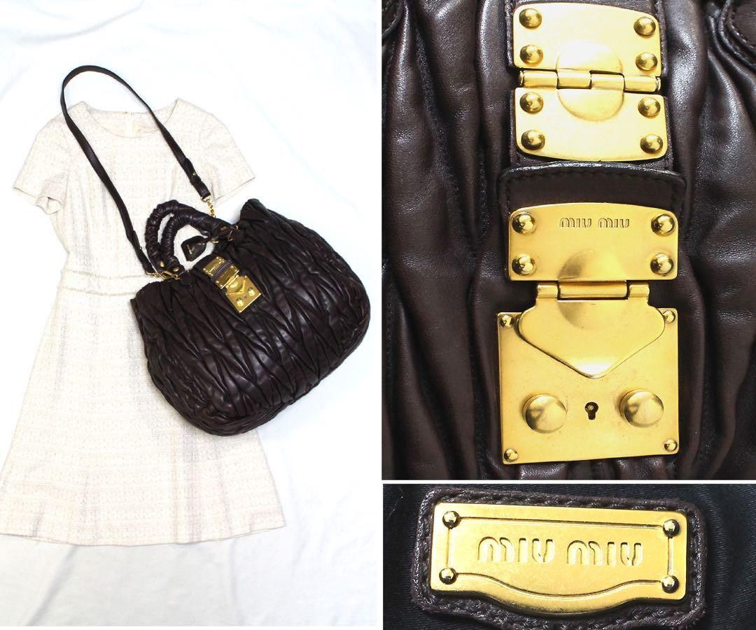 Miu Miu - Matelasse Vintage Brown Handbag Shoulder Bag