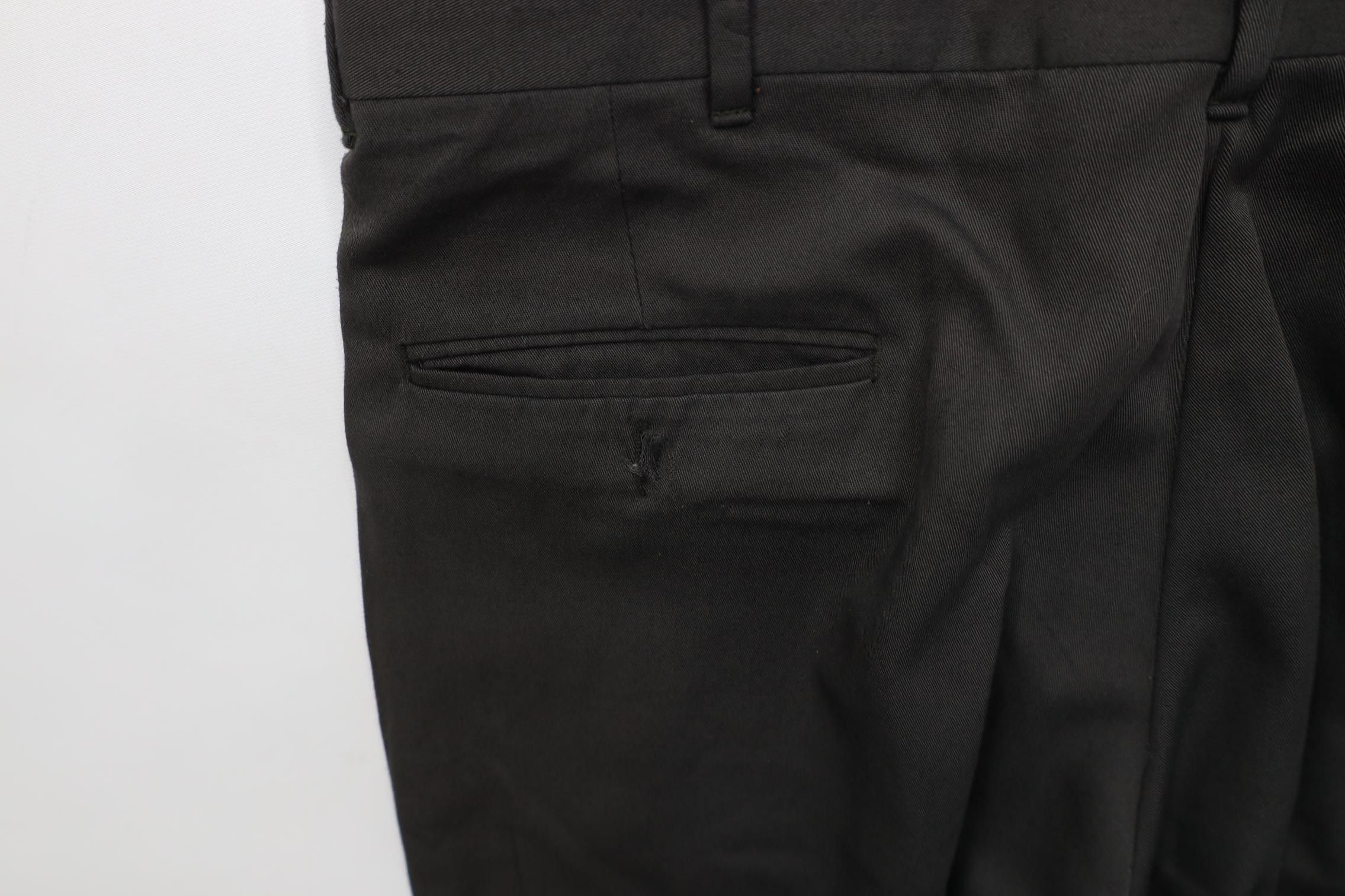 Vintage Vintage 90s Streetwear Gabardine Blend Knit Chino Pants Gray Size US 34 / EU 50 - 15 Thumbnail