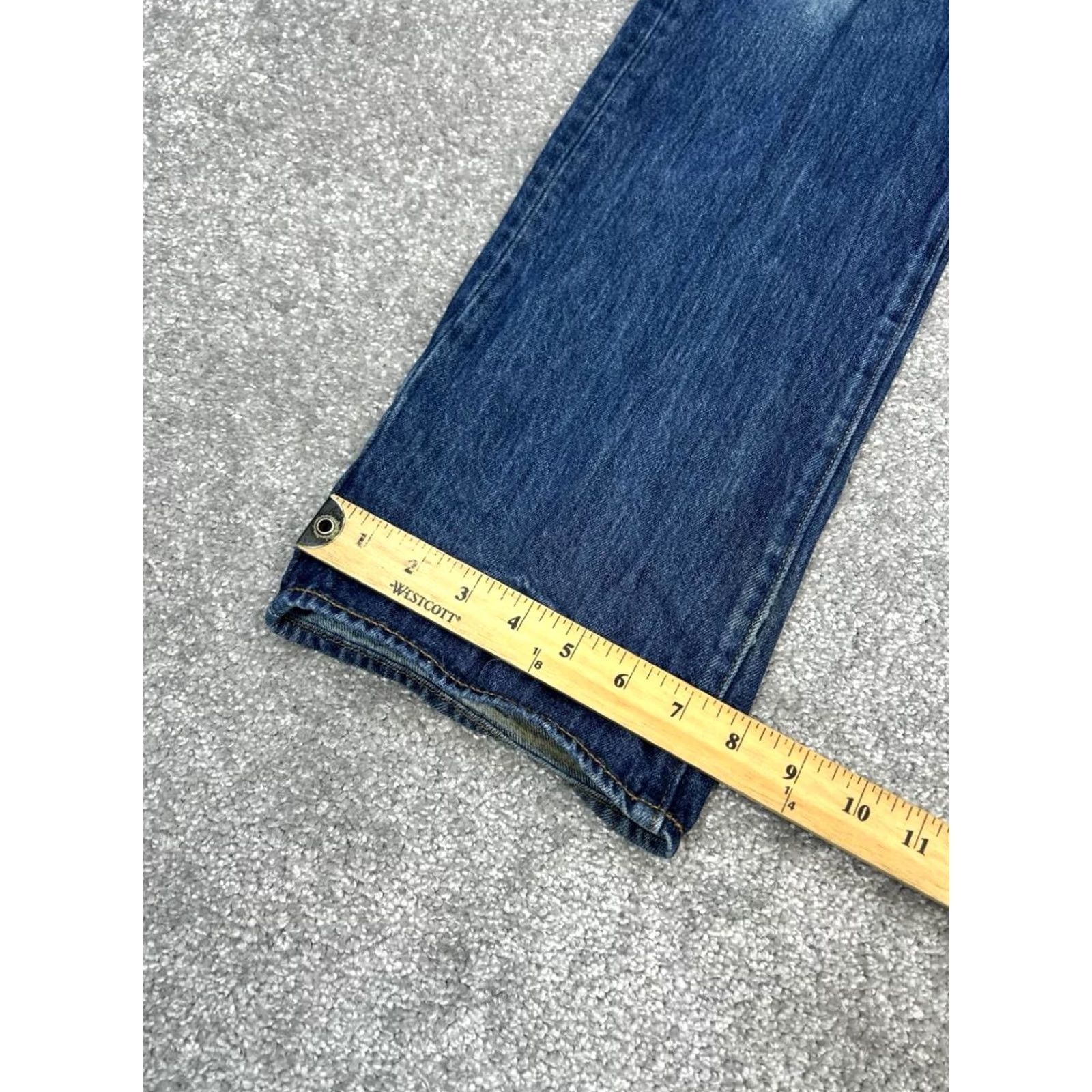 Levi's Levi's 501 Jeans Men 34 Blue Denim Cotton Mid Rise Medium Wash Straight Leg 32x33 Jeans Regular Mens Size US 34 / EU 50 - 6 Thumbnail