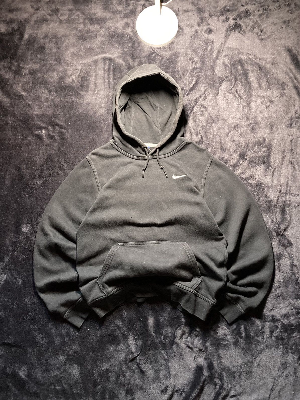 Nike × Vintage ⛩️ Vintage Nike Hoodie Small Logo Faded Basic Oversize Baggy Size US S / EU 44-46 / 1 - 1 Thumbnail
