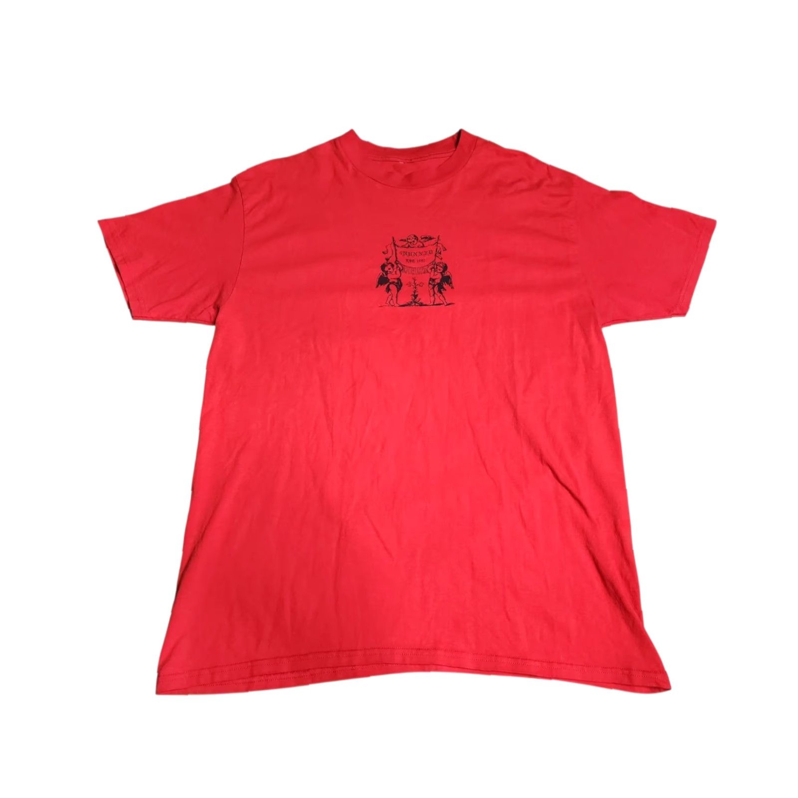 Vintage VINTAGE 4Hunnid Men's L T-Shirt Angel Streetwear Hip Hop Distressed Double Sided Red Size US L / EU 52-54 / 3 - 2 Thumbnail