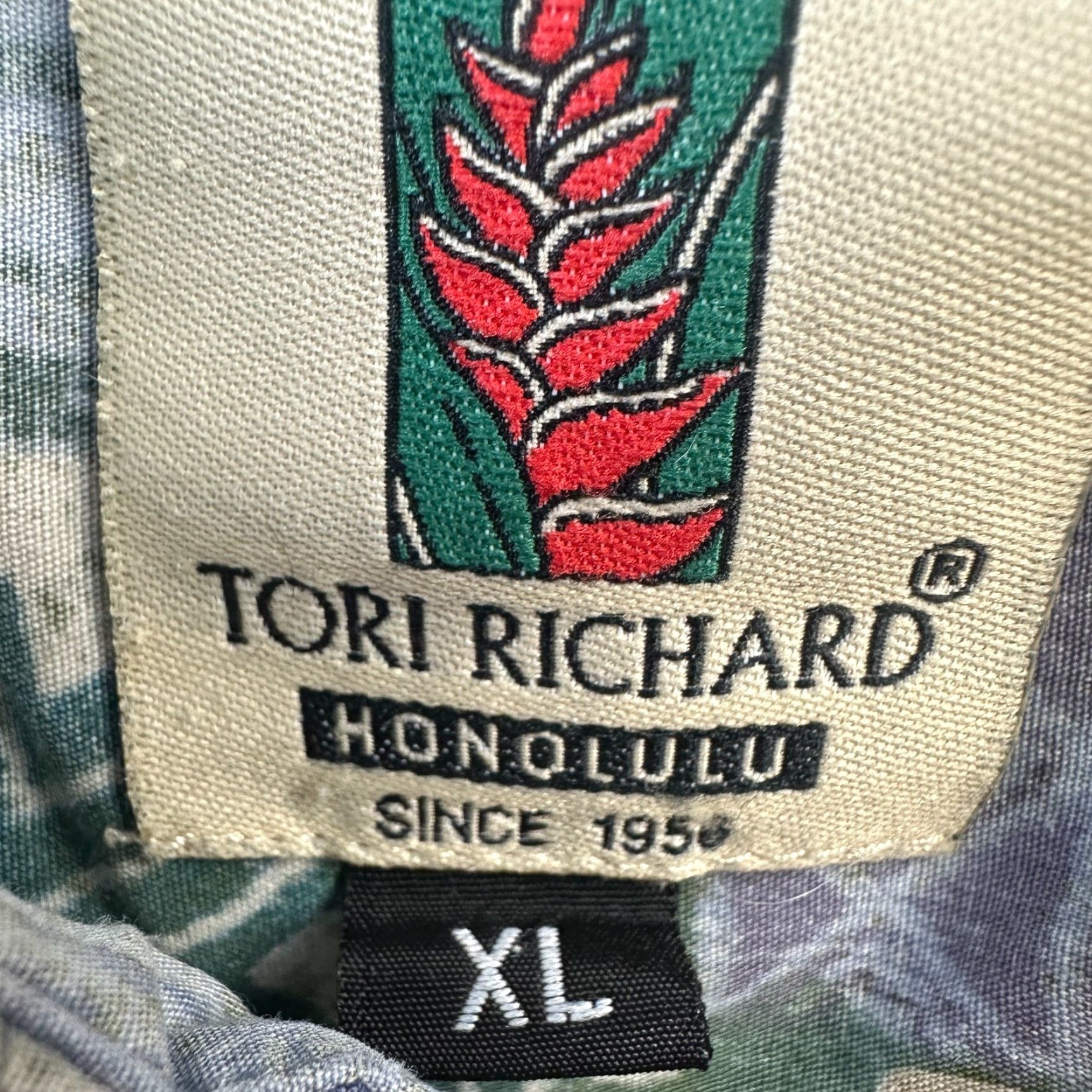Tori Richard Tori Richard Shirt Mens XL Blue Geometric Button Up Size US XL / EU 56 / 4 - 6 Thumbnail