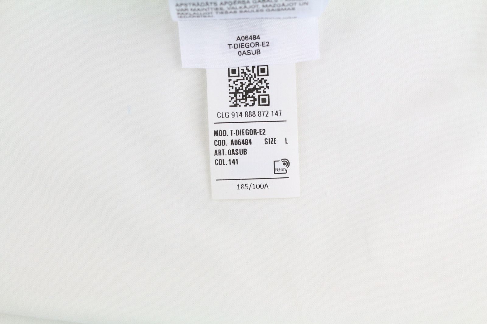 Diesel T-DIEGOR-E2 L White Crew Logo T-Shirt 41192 Size US L / EU 52-54 / 3 - 9 Thumbnail