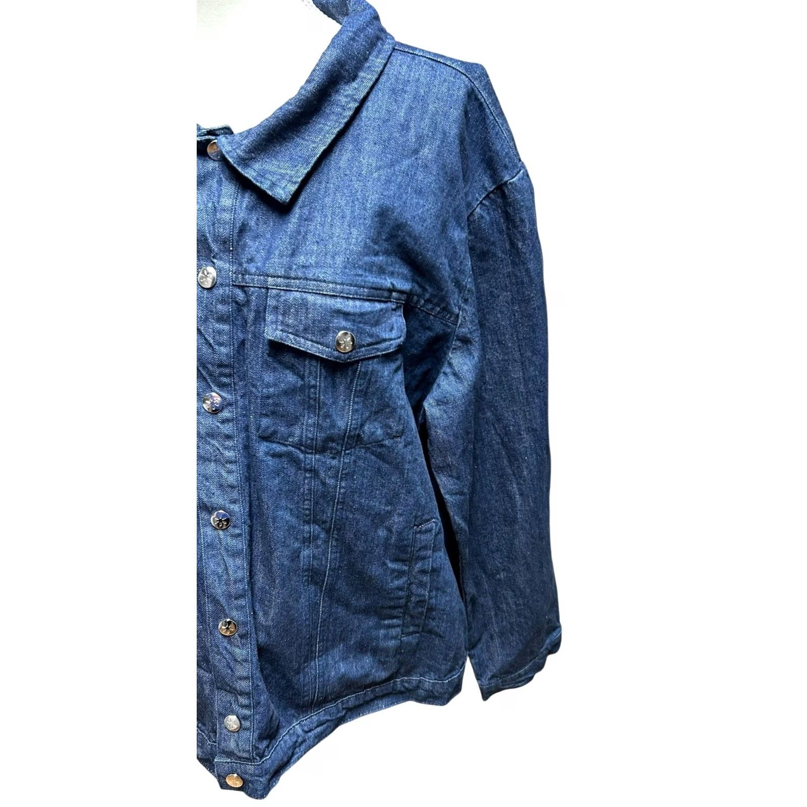 Walmart Walmart Blue Jean Jacket Adult Unisex 2XL Button Down Denim Long Sleeve Jacket Size US XXL / EU 58 / 5 - 2 Thumbnail