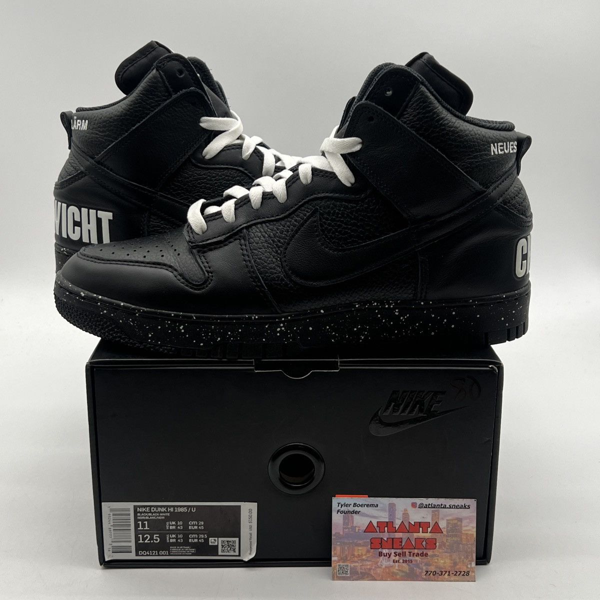 Nike Nike Undercover x Dunk 1985 High Chaos Black Size US 11 / EU 44 - 1 Thumbnail
