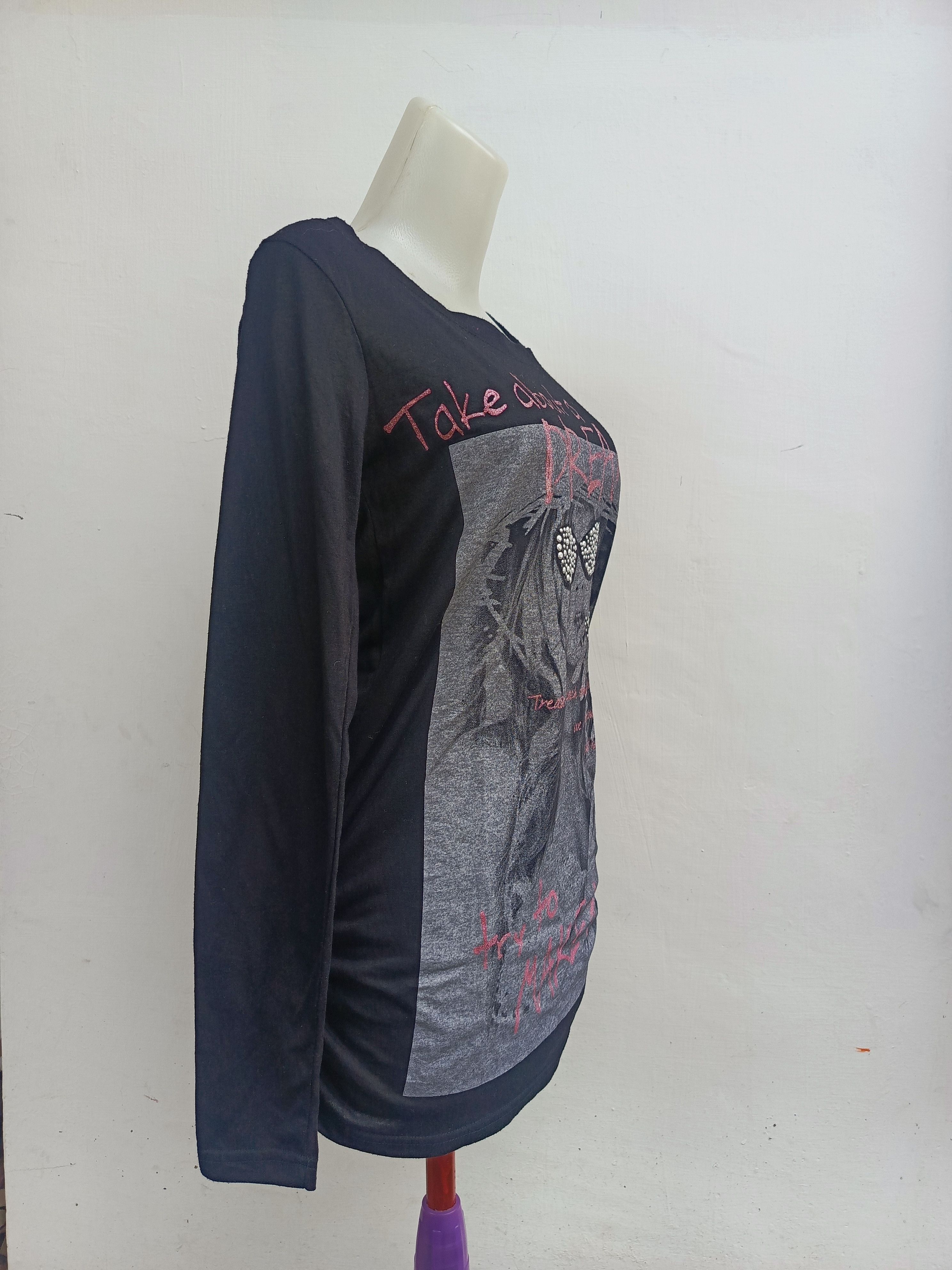 Japanese Brand Cherry Pop Scene Girl Longsleeve Size M / US 6-8 / IT 42-44 - 3 Thumbnail