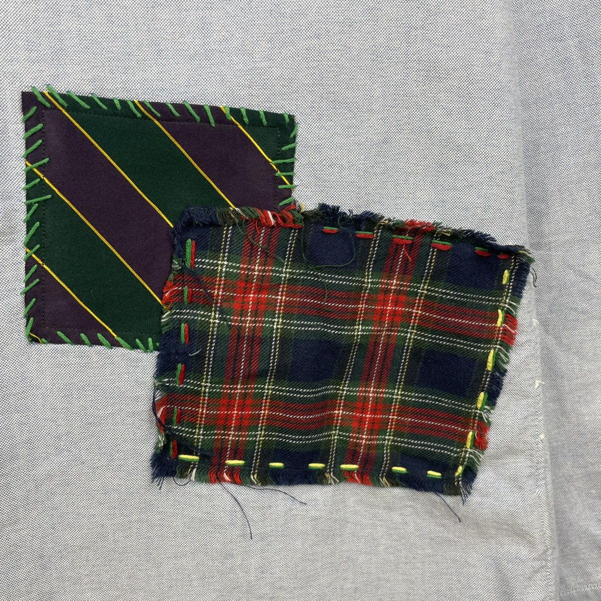 Polo Ralph Lauren Polo Ralph Lauren Rugby Patchwork Oxford Blue Shirt Size US M / EU 48-50 / 2 - 5 Thumbnail