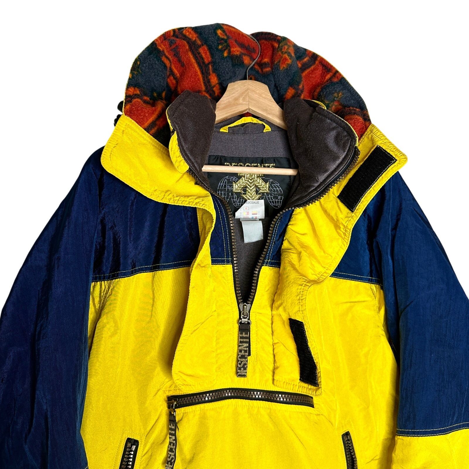 Descente Descente 90s Rare VNTG HalfZip Yellow Parka Aztec Ski Jacket Size US M / EU 48-50 / 2 - 4 Thumbnail