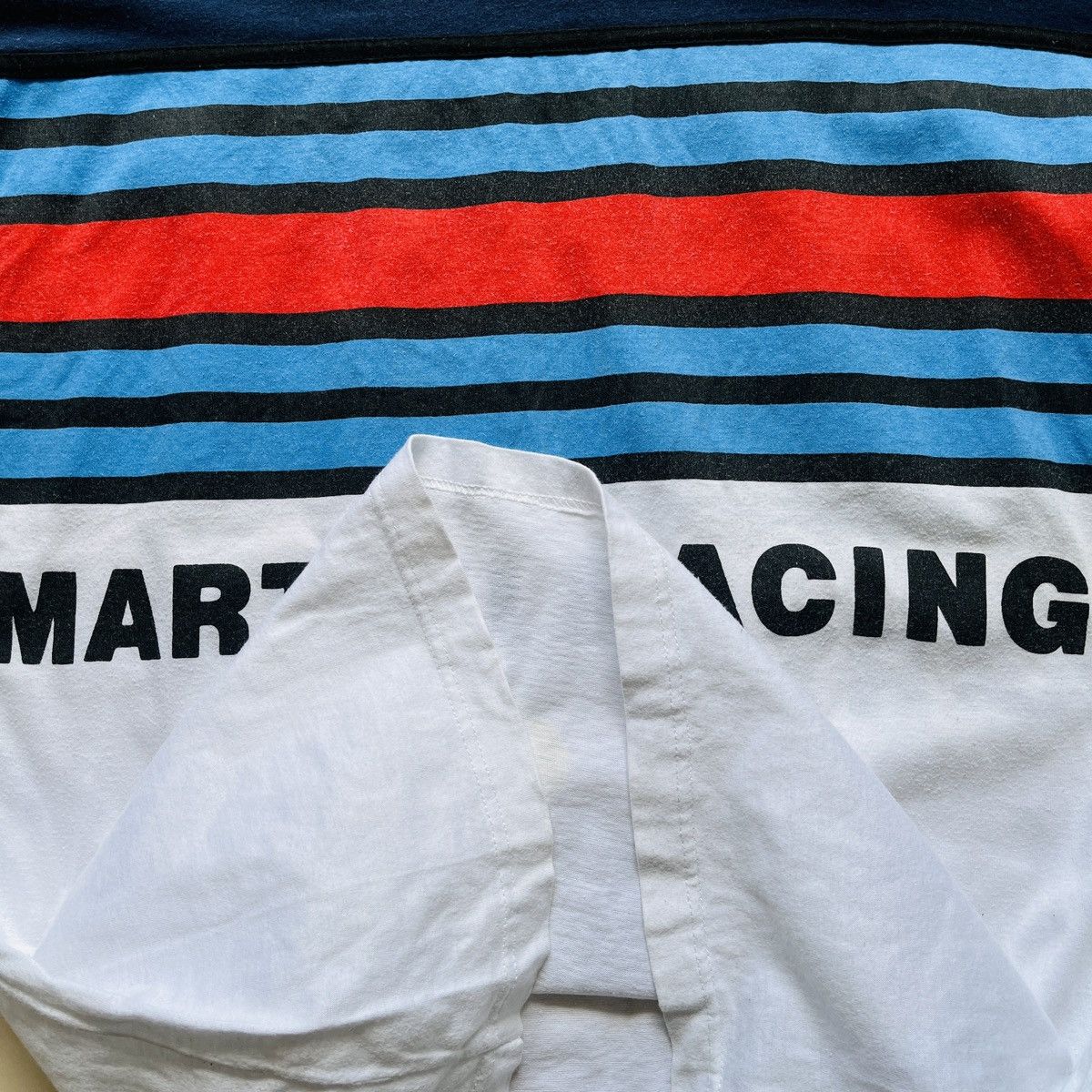 Ford × Pirelli × Vintage Vintage Ford Martini Racing Blue White TShirt Size US M / EU 48-50 / 2 - 15 Thumbnail