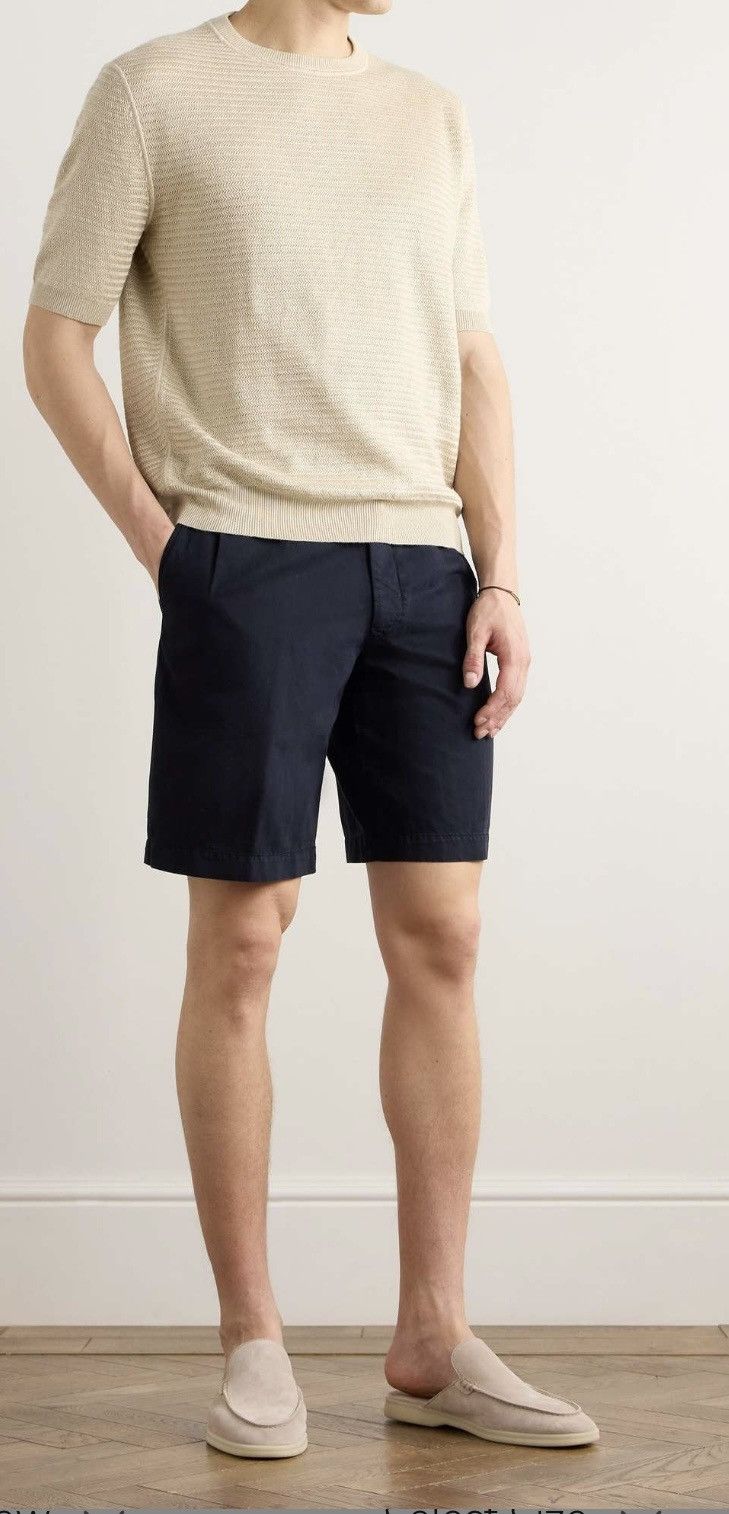Ermenegildo Zegna Summer cotton & linen chino shorts Size US 38 / EU 54 - 2 Thumbnail
