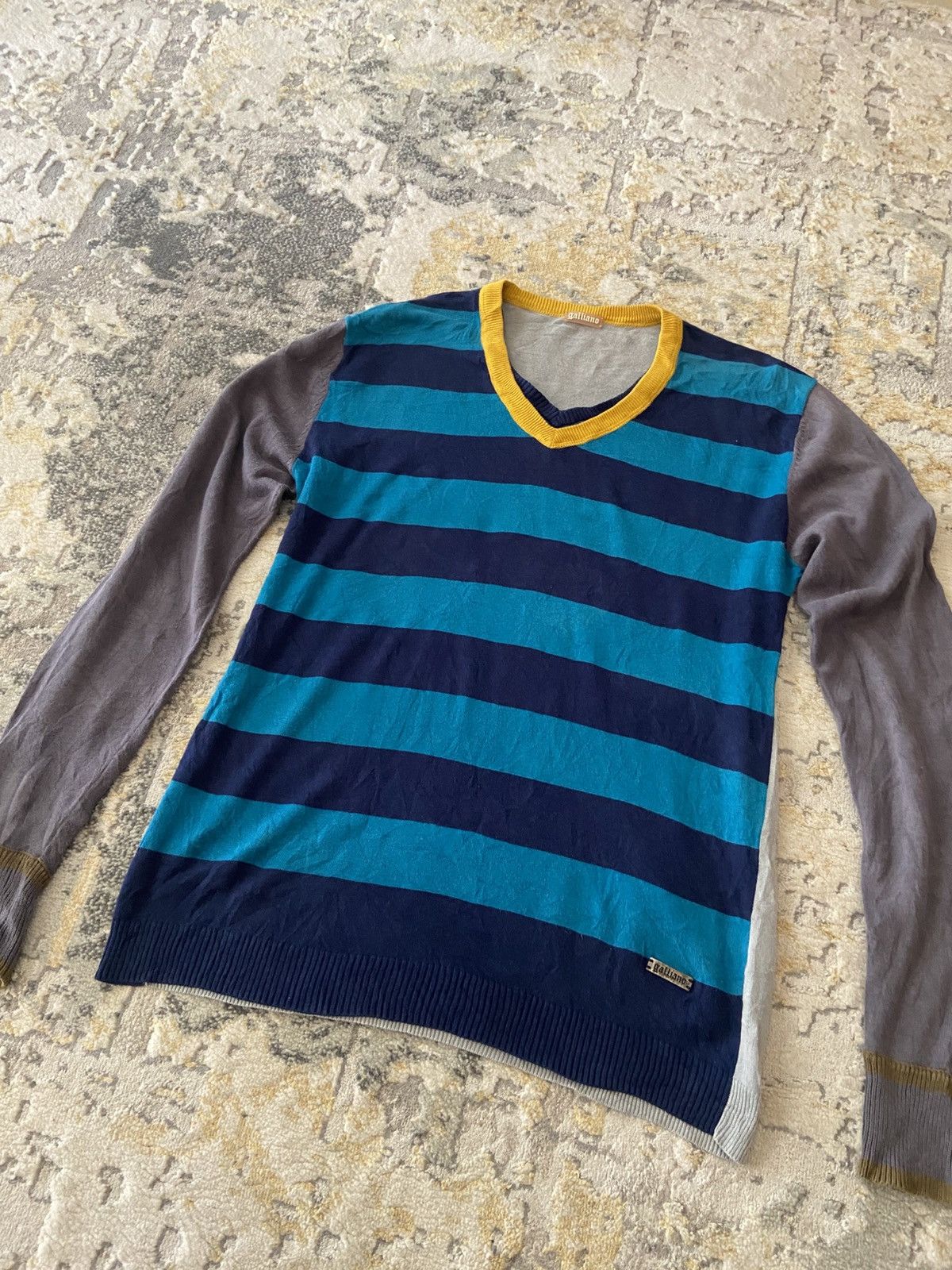 John Galliano STRIPED PULL SWEATER Size US M / EU 48-50 / 2 - 5 Thumbnail