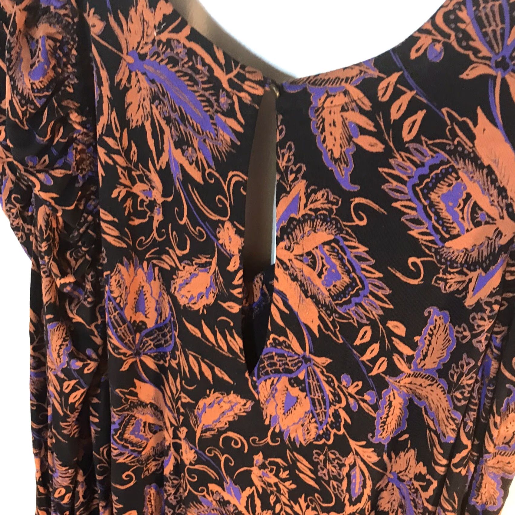 Free People Free People Multicolor Floral Ruffle Asymmetrical Dress Womens Size S, Long Sleeve, Fit & Flare, Lightweight, Casual Party Size S / US 4 / IT 40 - 5 Thumbnail