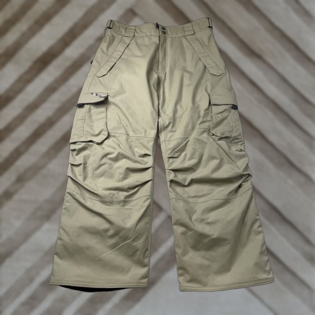Burton Burton Pants Men L Cargo Beige Nylon Lined Water Resistant Winter Ski Cargo Pocket — (Note: single space separators) Size US 33 - 1 Thumbnail