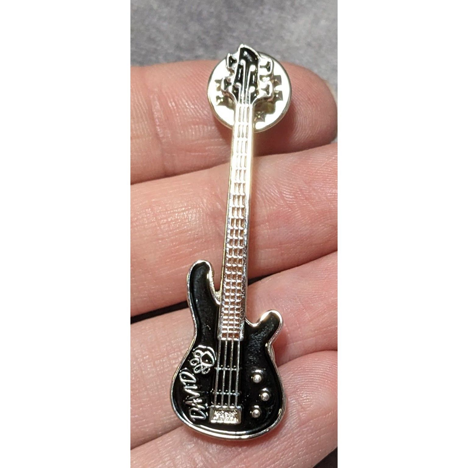 Other Black And Silver Enamel David Guitar Pin Size ONE SIZE - 3 Thumbnail