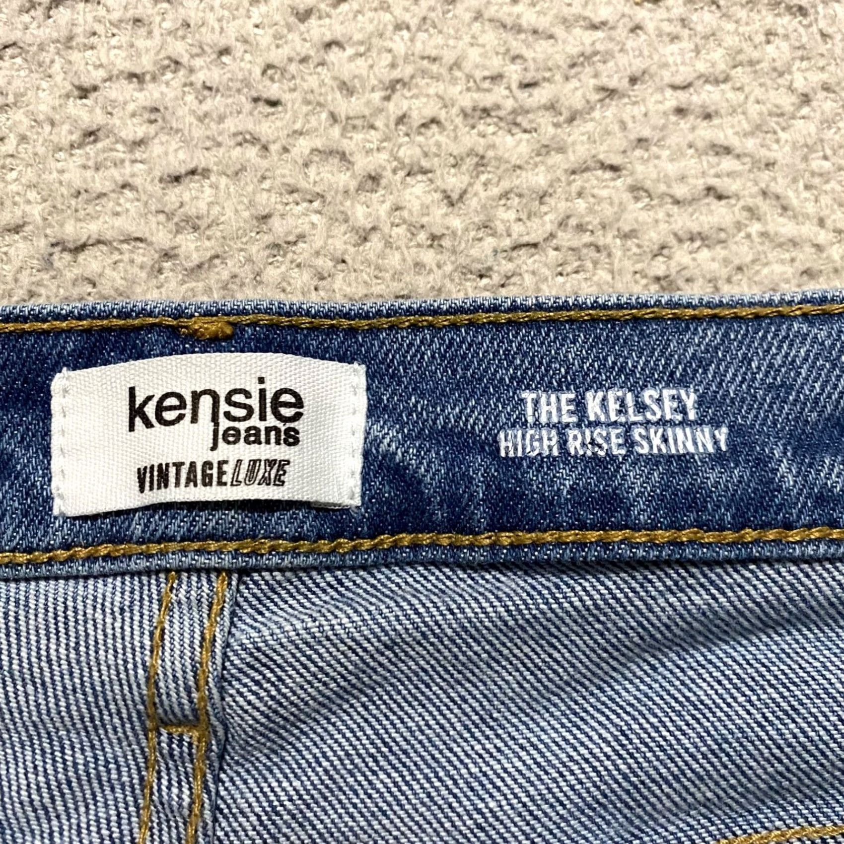 Vintage Kensie Womens Jeans Blue Denim Medium Wash Kelsey High Rise Skinny Raw Hem Size 4 Size 27" / US 4 / IT 40 - 3 Thumbnail