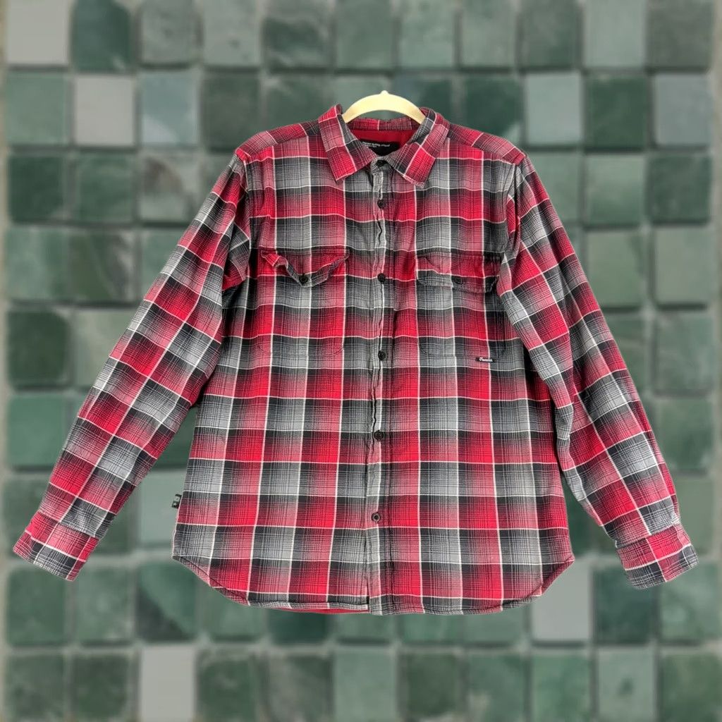 Vintage Fourstar Flannel Shirt Large Red Plaid Thermal Lined Skate Streetwear Mens Size US L / EU 52-54 / 3 - 1 Thumbnail