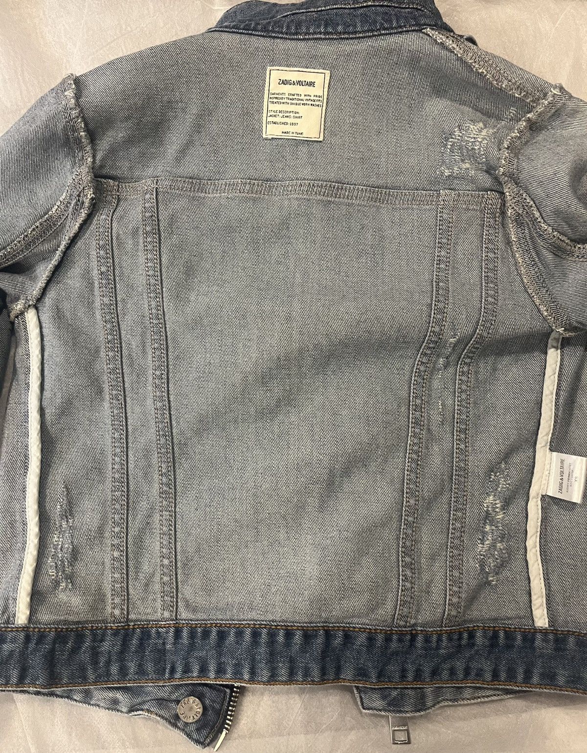 Zadig & Voltaire Zadig & Voltaire Kioky Denim Jacket XS Size XS / US 0-2 / IT 36-38 - 8 Thumbnail