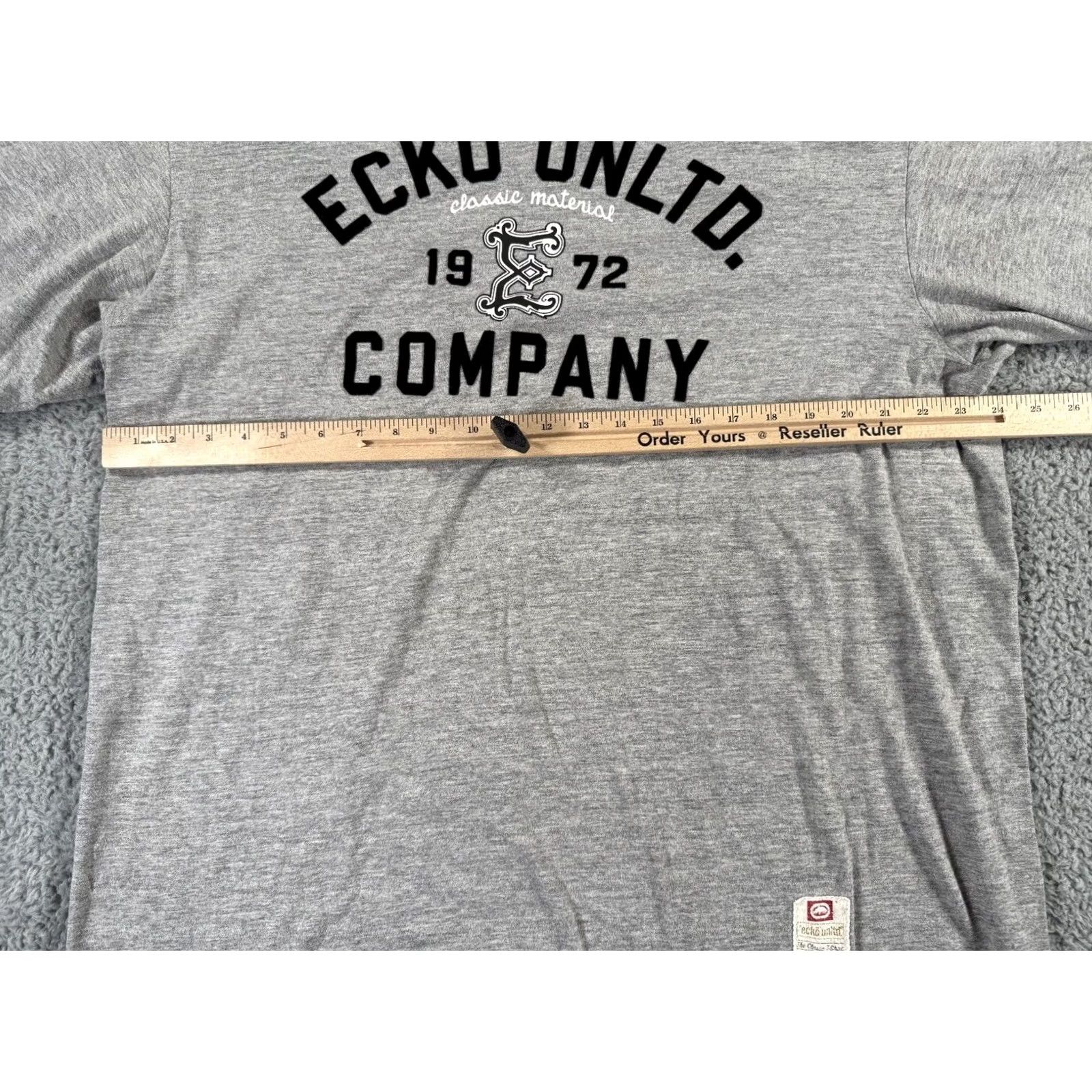 Ecko Unltd. VINTAGE Ecko Unltd Shirt Mens 2XL Gray Short Sleeve Graphic Logo Y2K Size US XXL / EU 58 / 5 - 7 Thumbnail