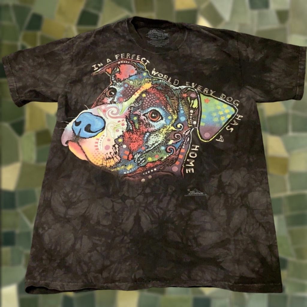 The Mountain VINTAGE The Mountain Shirt Mens M Black Dog Art Puppy All Over Print Shirt Adult Medium Black Graphic Print Mens T-Shirt 90s Theme Dogs Size US M / EU 48-50 / 2 - 1 Thumbnail