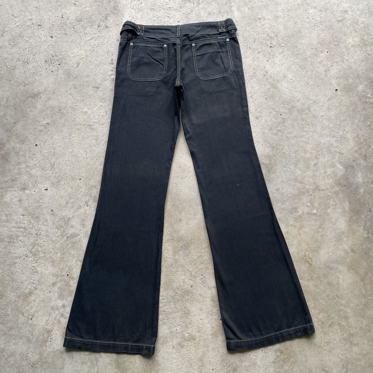 Japanese Brand Vintage UnionBay Japan Black FLARE Trousers Casual Pants Size US 31 - 2 Thumbnail