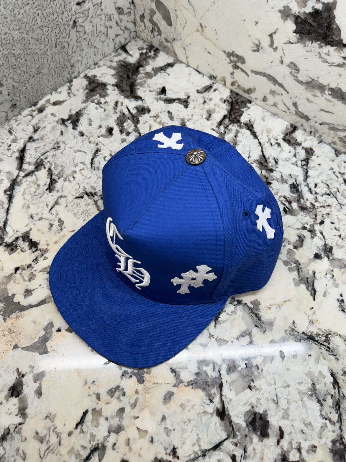 Chrome Hearts Chrome Hearts Cross Patch Hat Blue White Baseball Cap Size ONE SIZE - 10 Thumbnail