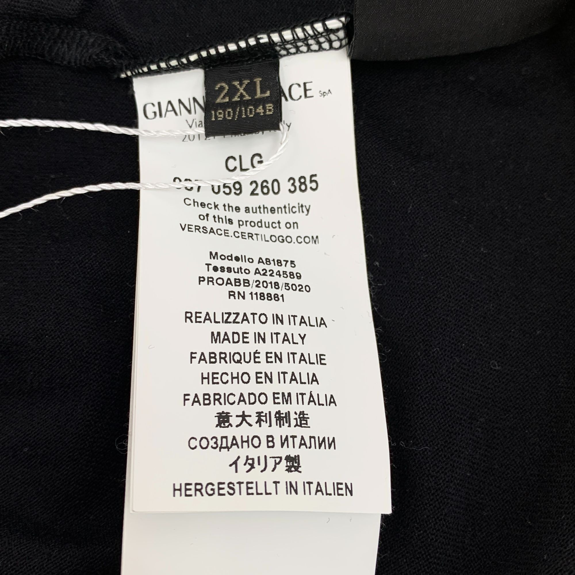 Versace Versace Black Embroidered & Beaded Medusa Head Cotton Round- Size XXL / US 16-18 / IT 52-54 - 4 Thumbnail