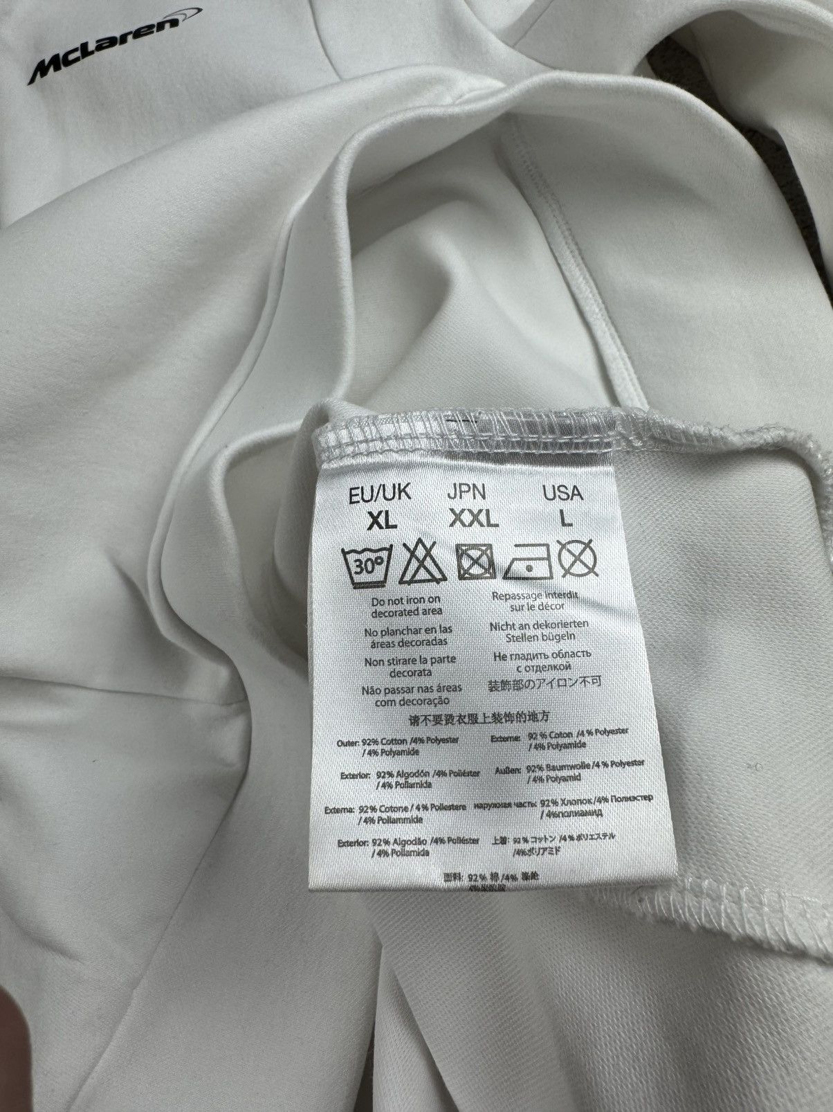 Honda McLaren Honda Mobil 1 Racing White Women XL 1/3 1/4 Sweatshirt Hoodie Pullover Size XL / US 12-14 / IT 48-50 - 11 Thumbnail