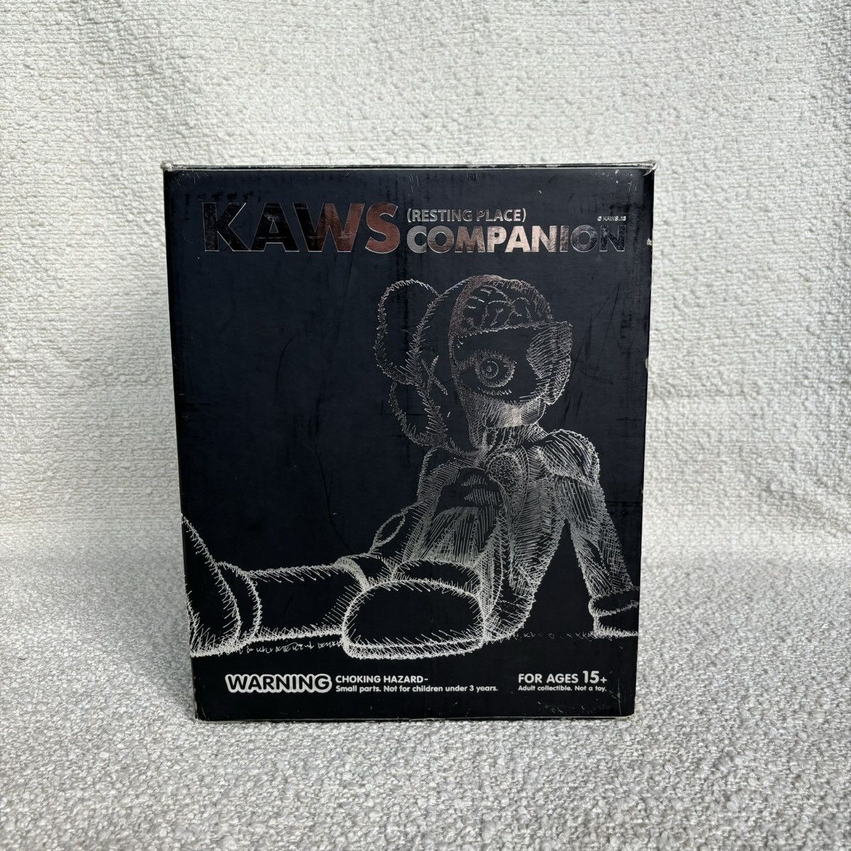 image of Kaws Resting Place Companion (2013) Vinyl Figue in Black, Men's