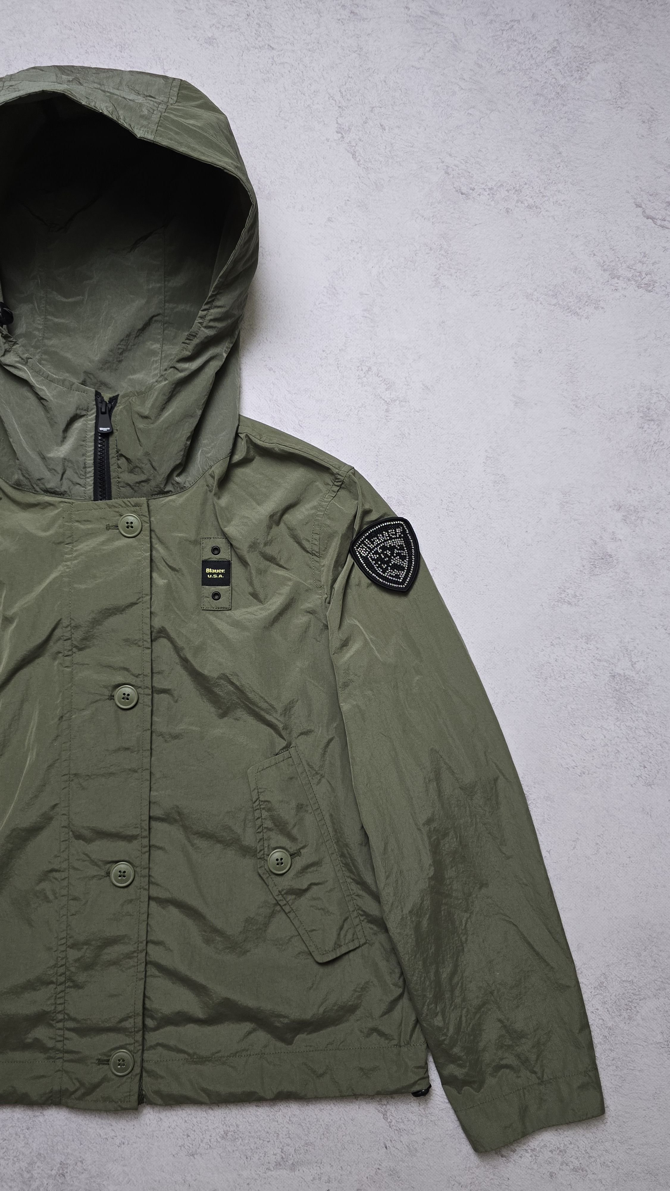 Other Blauer USA Metal Neon Nylon Jacket Hooded Techwear Gorpcore Size XS / US 0-2 / IT 36-38 - 6 Thumbnail