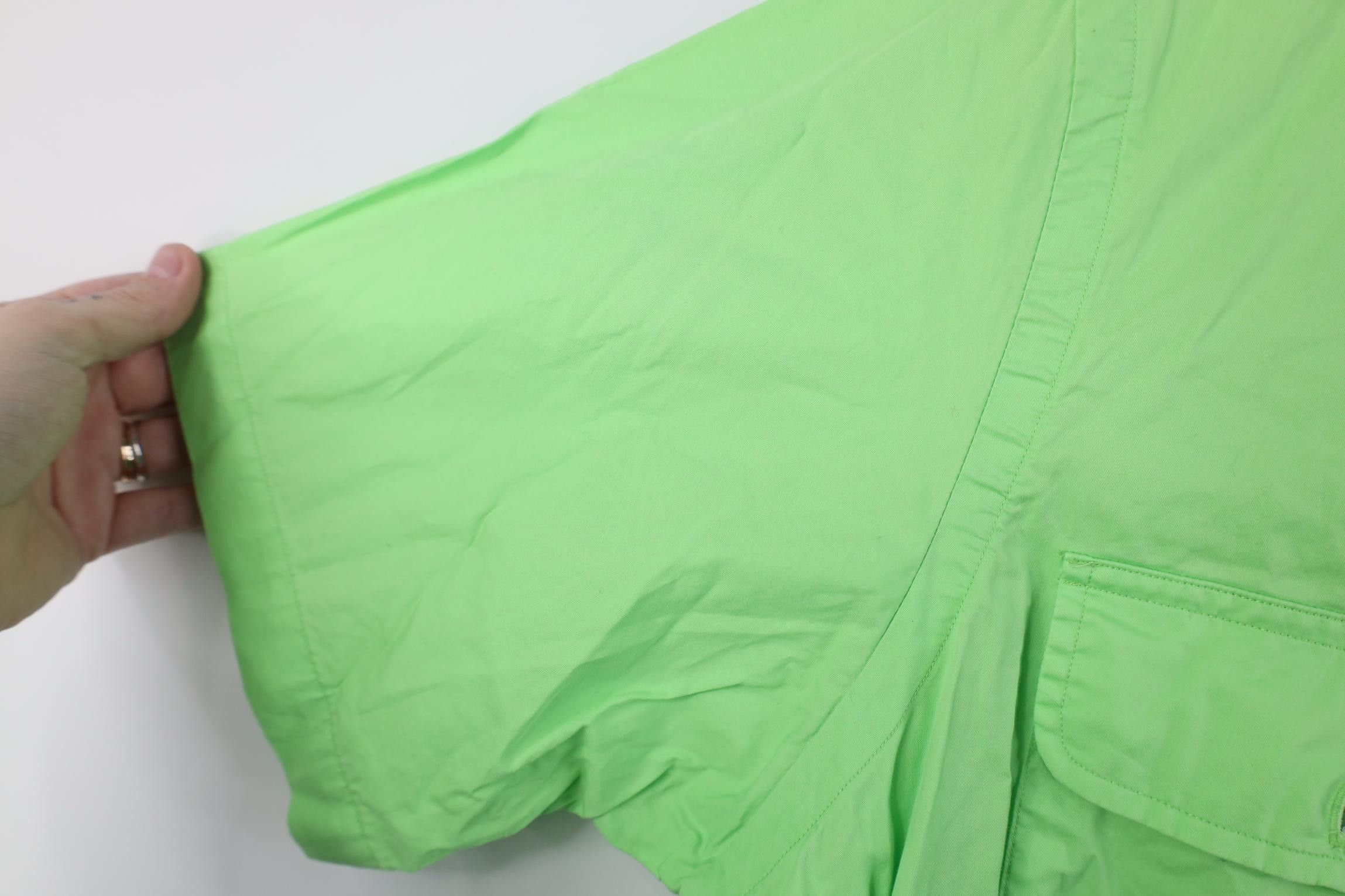 Polo Ralph Lauren Vintage 90s Ralph Lauren Script Collared Button Shirt Lime Size US L / EU 52-54 / 3 - 7 Thumbnail