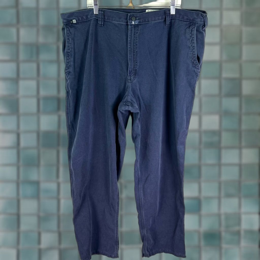 Carhartt VINTAGE Carhartt Flame Resistant Twill Pants Men 44 Navy Blue Workwear Flame-Resistant 371-20 Size US 44 / EU 60 - 1 Thumbnail