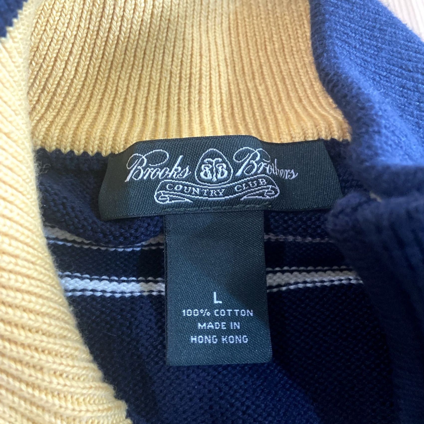 Brooks Brothers VINTAGE Brooks Brothers Country Club Sweater Mens L Blue Quarter Zip Golf Size US L / EU 52-54 / 3 - 2 Thumbnail