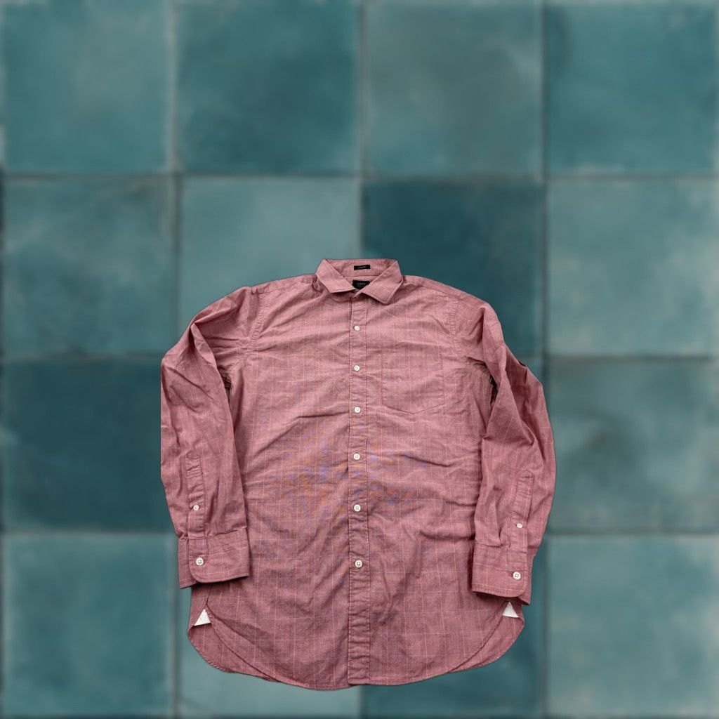 J.Crew J.Crew Shirt Ludlow Mens Medium Red Check 120s 2 Ply Cotton Button Down Size US M / EU 48-50 / 2 - 1 Thumbnail