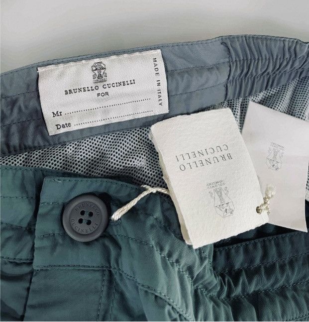 Brunello Cucinelli Brunello Cucinelli 🇮🇹 Dark Emerald Resort Swim Shorts XL NWT Size US 38 / EU 54 - 3 Thumbnail