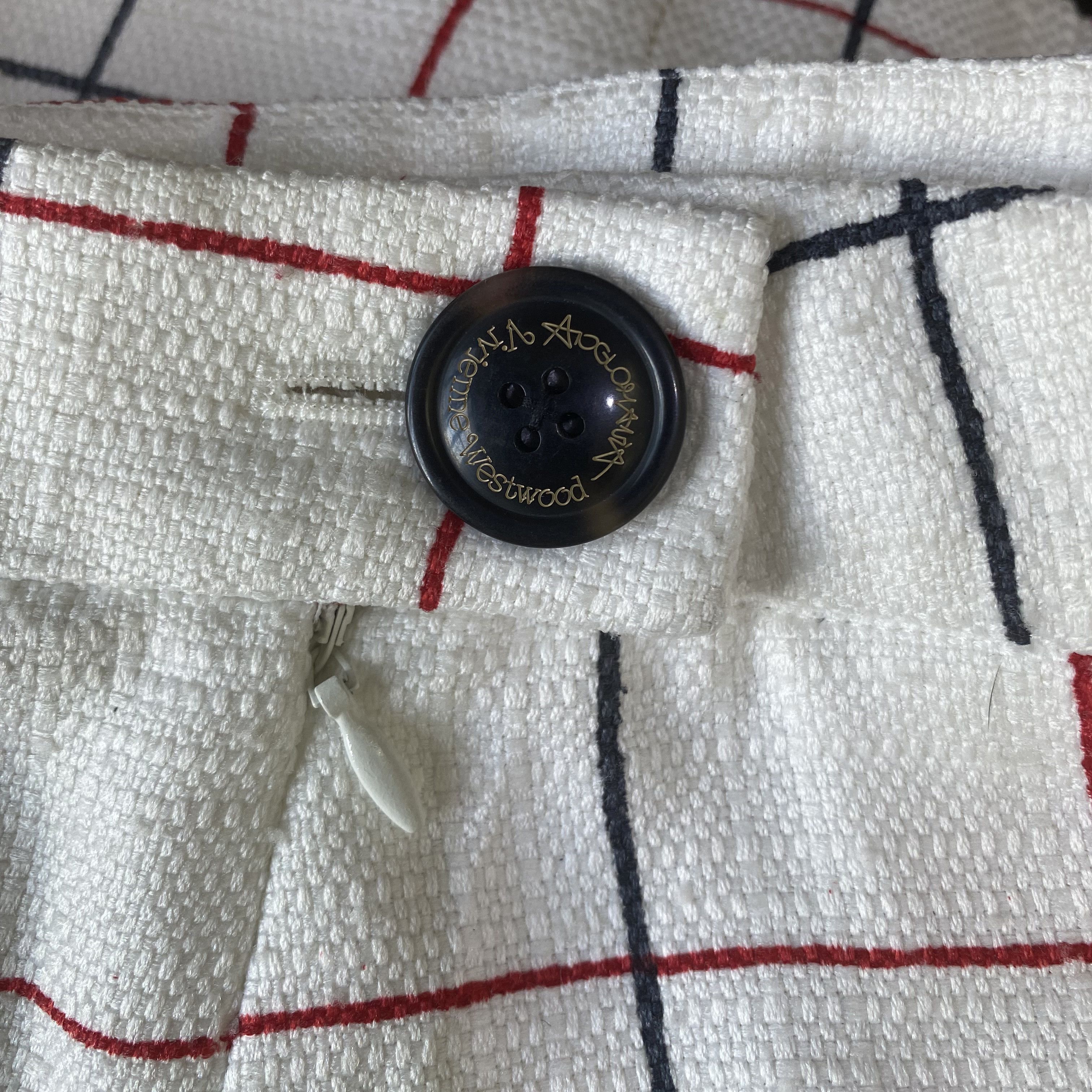 Vivienne Westwood VIVIENNE WESTWOOD Anglomania White Checked Asymmetric Skirt Size 27" / US 4 / IT 40 - 6 Thumbnail