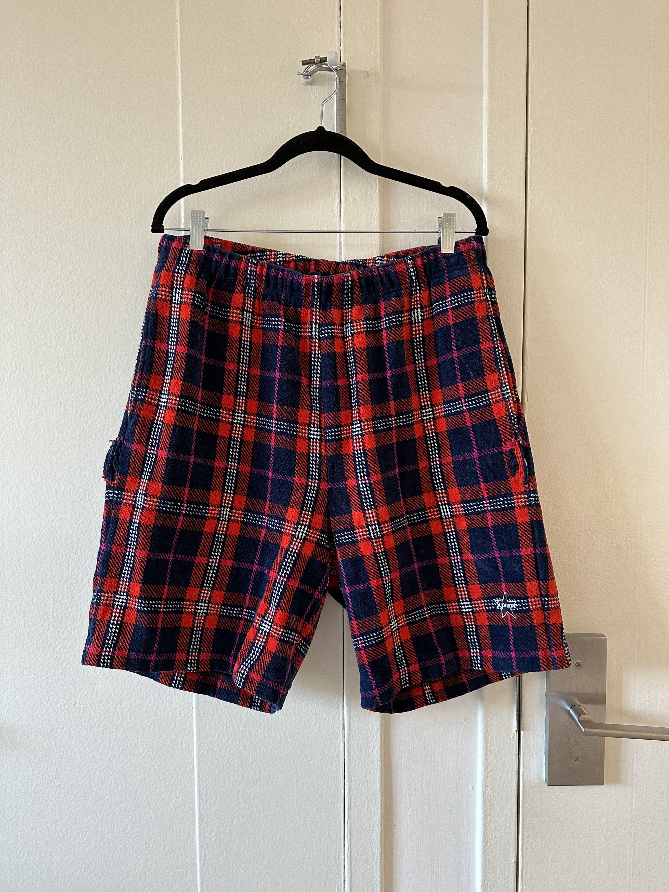 image of Supreme Multi Plaid Star Logo Shorts, Men's (Size 33)