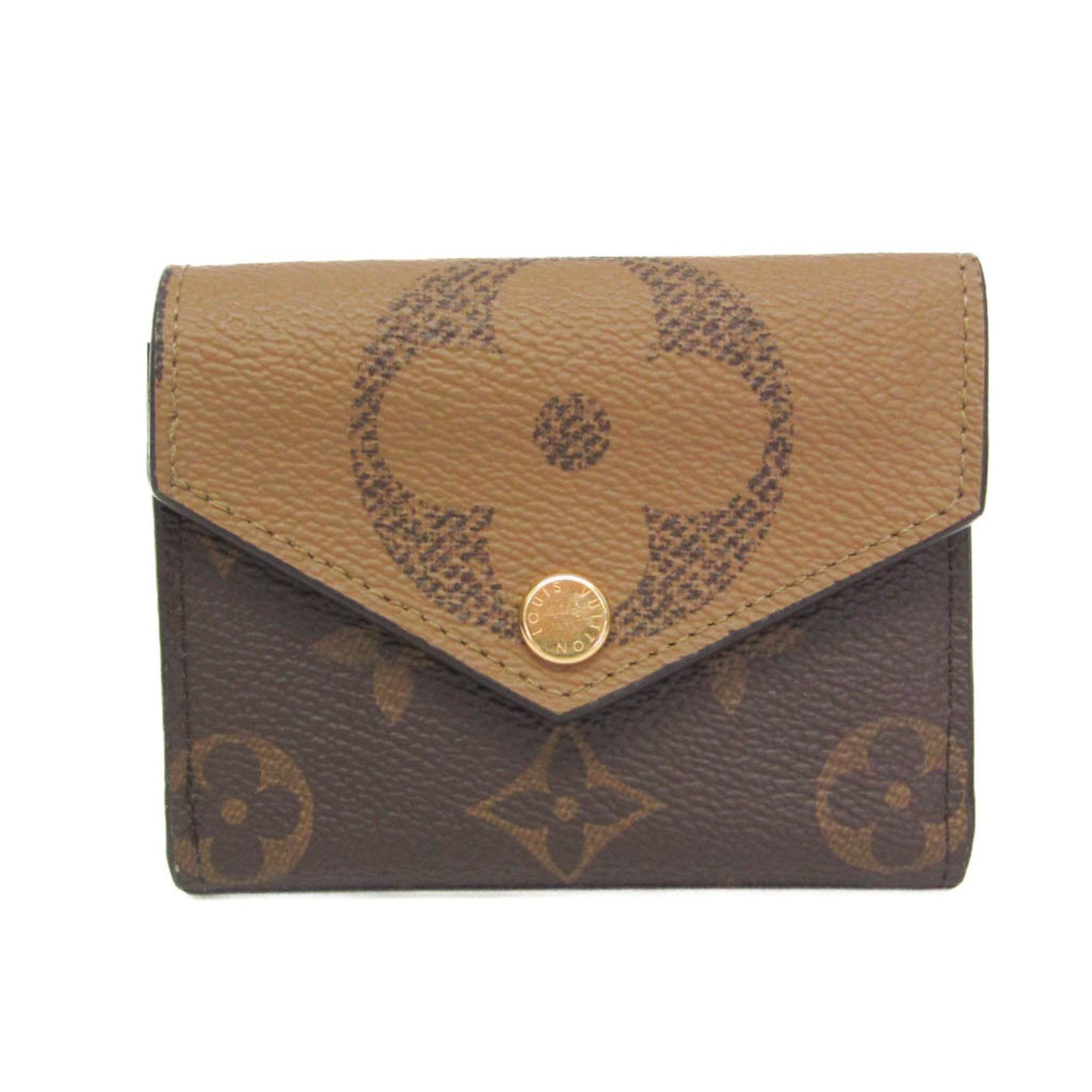 Louis Vuitton Monogram Reverse Monogram Giant Zoe Wallet M80725 Women's Monogram Wallet (tri-fold) Monogram Reverse