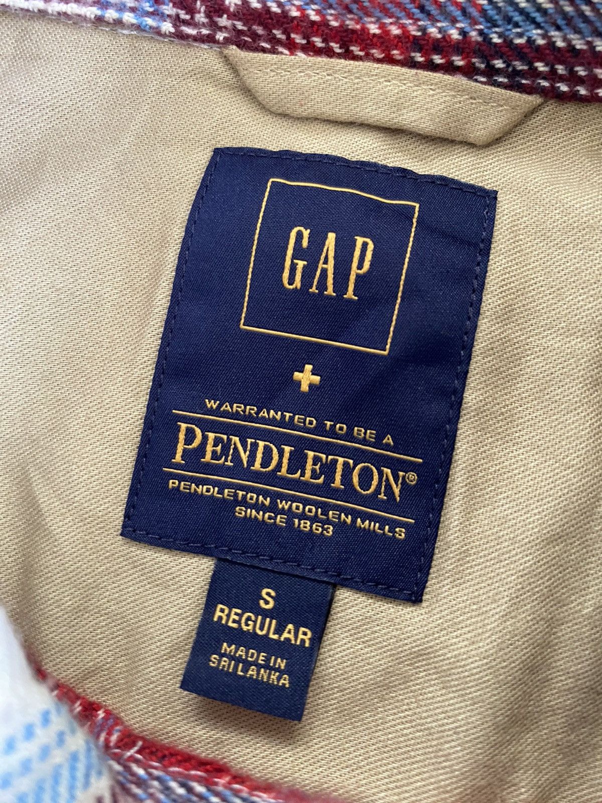 Gap × Pendleton × Vintage Vintage Discontinued GAP x Pendleton Plaid Flannel Shirt Size US S / EU 44-46 / 1 - 4 Thumbnail