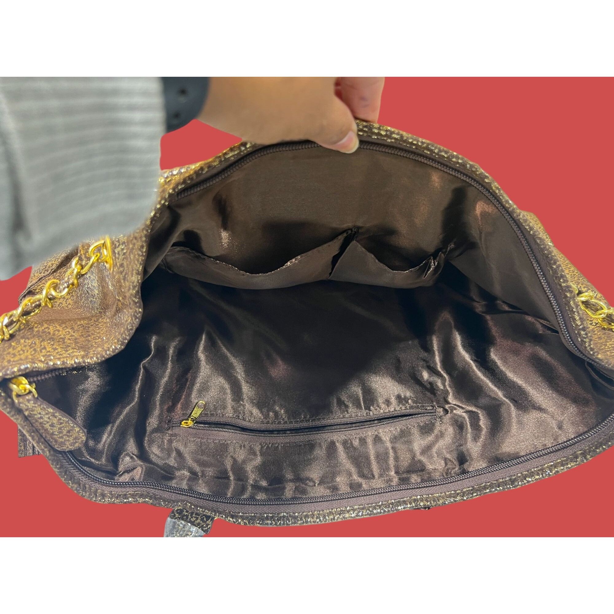Other Mary Kay - Large Women's Gold Lame Shoulder / Handbag w / Go Size ONE SIZE - 11 Thumbnail