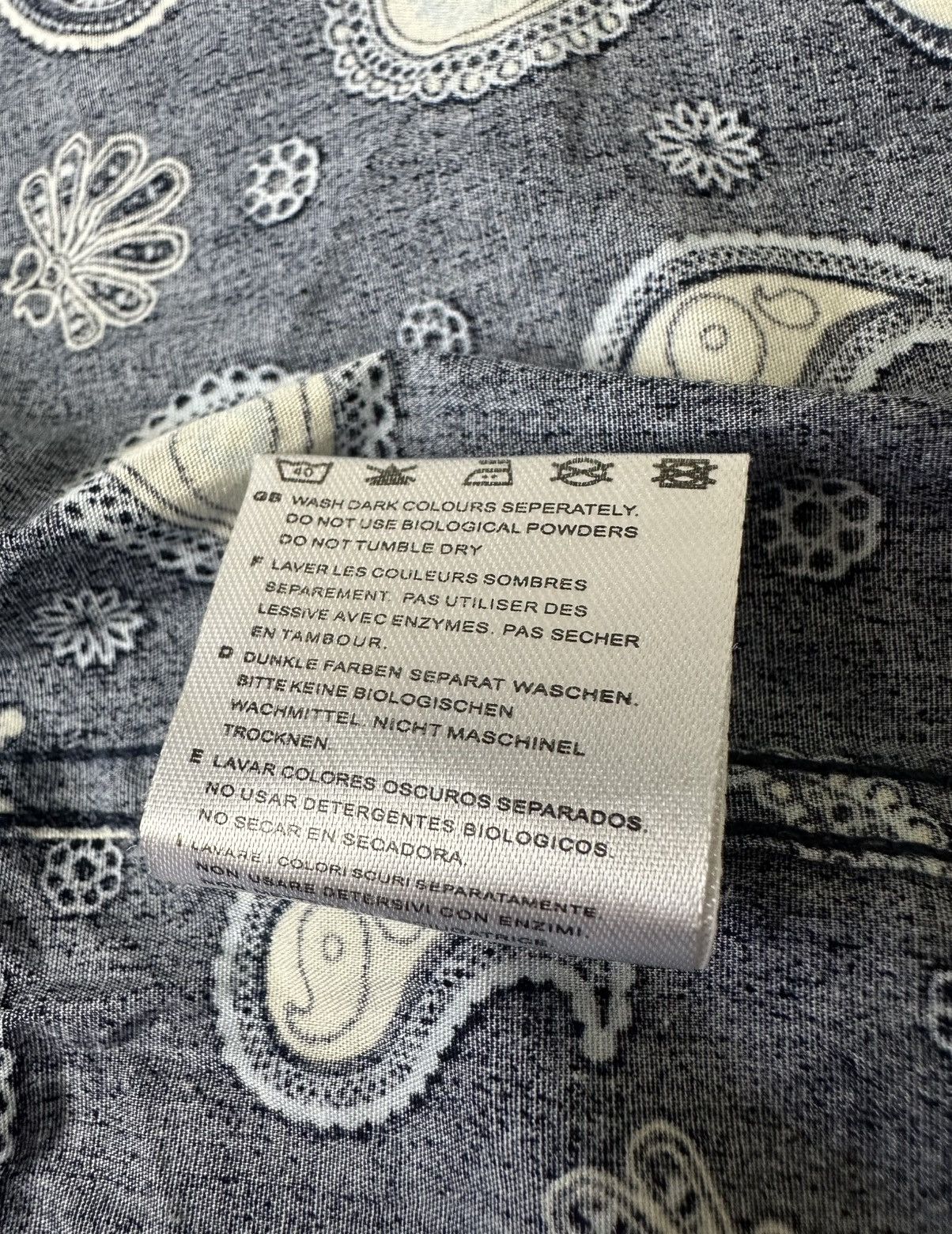 Merc Merc London Paisley Navy Shirt In Perfect Condition Size S-M Size US S / EU 44-46 / 1 - 13 Thumbnail