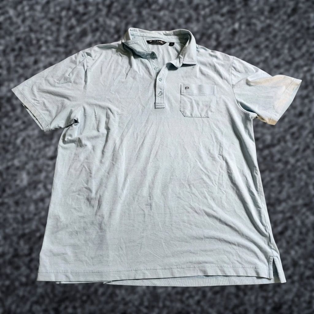 TravisMathew Travis Mathew Polo Shirt CHATEAU WHISTLER Golf Club Mens 2XL Blue Short Sleeve Collared Embroidered Cotton Size US XXL / EU 58 / 5 - 1 Thumbnail