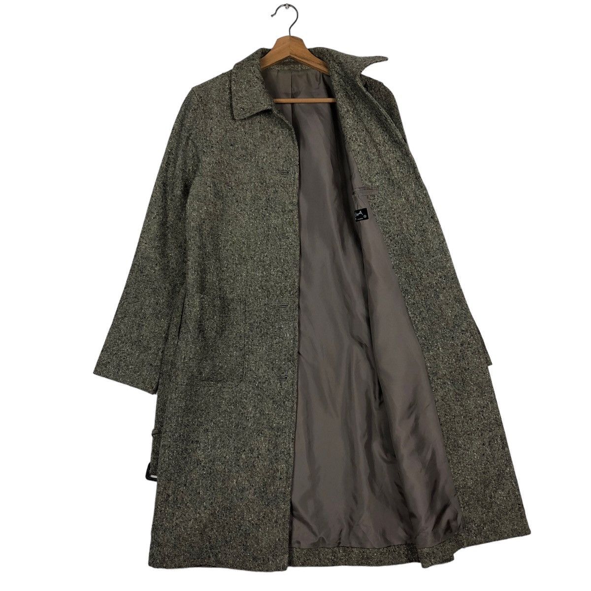 Margaret Howell 🔥Rich Grey - Long Coats Fly Jackets Wool Herringbone Belted Size US M / EU 48-50 / 2 - 11 Thumbnail